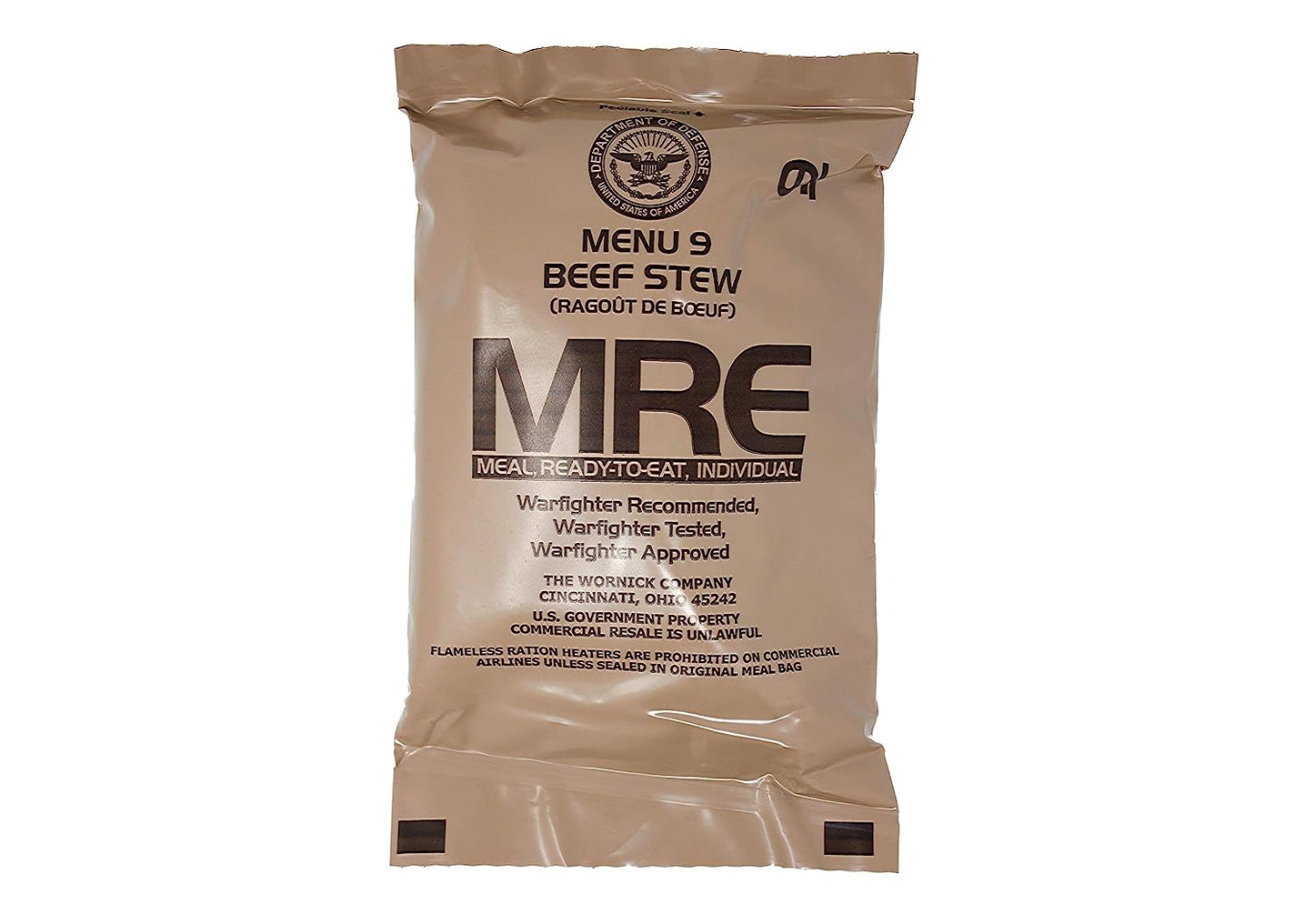 MREs (Meals Ready-to-Eat) EJERCITO AMERICANO